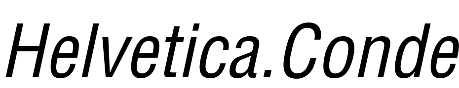 Helvetica.Condensed Oblique Yazı tipi ücretsiz indir